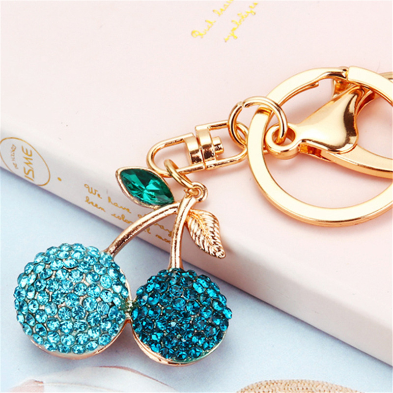 Crystal Lemon-Shaped 3D Fruit Key Chain Elegant Accessory for Bags & Car