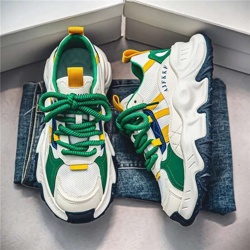 Men S Running Shoes 2025 Free Shipping Summer New Sports Thick Soled Casual Board Fashionable Trendy And Comfortable Skateboard