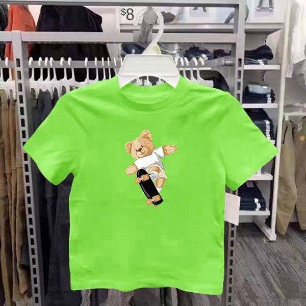 Kids T-Shirt Casual Toddler Boys Girls Tops Embroidery Sleeve Cotton Breathable Comfortable 2024 y2506078QQ2