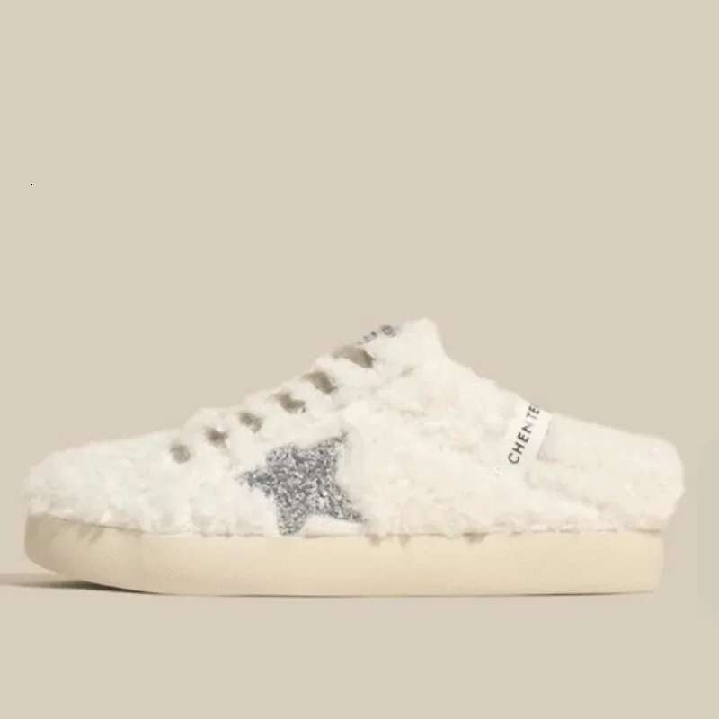 2025 New Women's Flat Shoes Designer's New Round Head Suede Leather Front Zipper Flash Soft Bottom Anti slip Wear resistant Low cut Cotton S