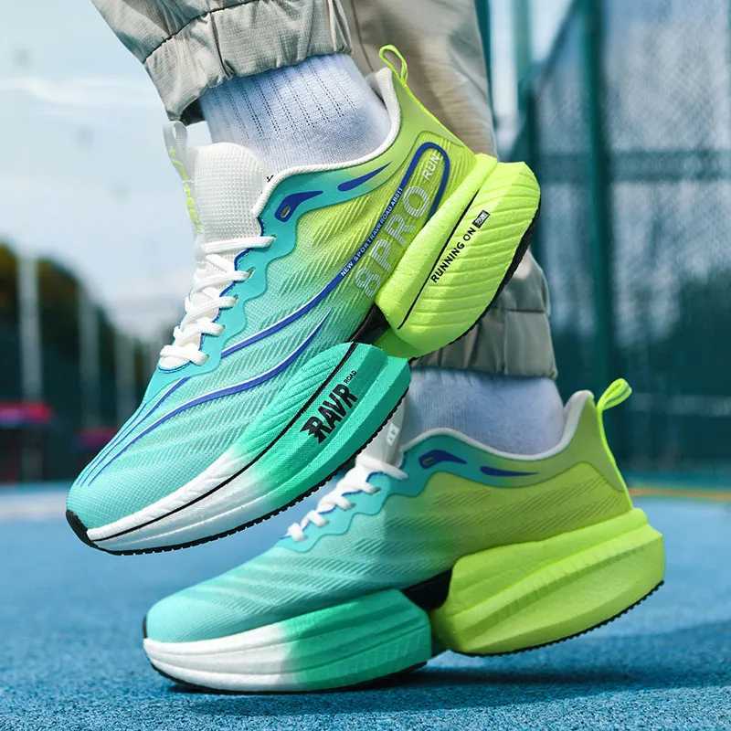 Carbon Plate Men Running Sport hot Shoes Casual Marathon Air Cushion Breathable Wens Cfortable Athletic Nonskid Tenis Sneakers Z250310