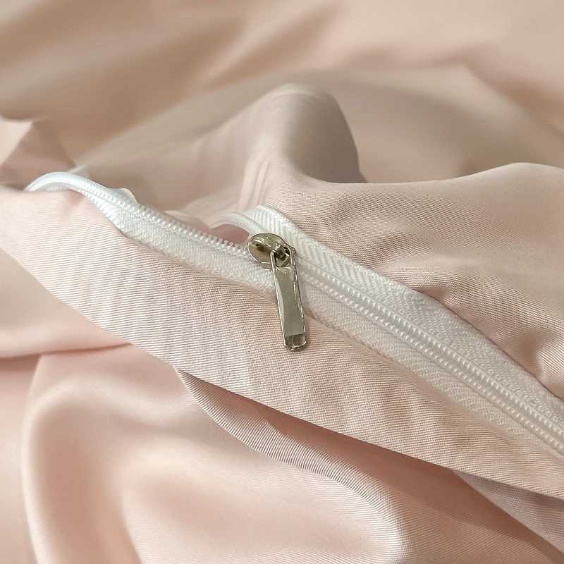 4Pcs Lyocell Bamboo Fiber Soft Silky Cool Feeling Floral Plant Prints Bedding Set Duvet Cover Bed Sheet/Fitted Sheet casesC250310