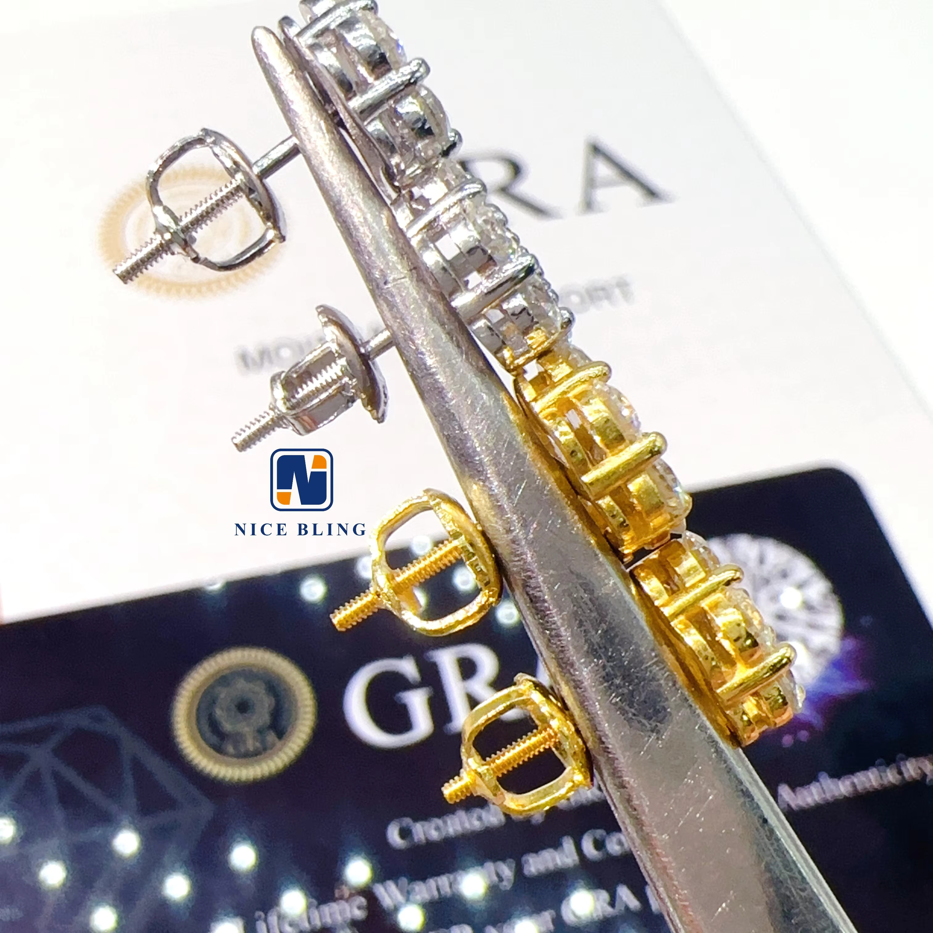 Iced Out Jewelry Screw Back Lab Diamond Earrings 925 Hip Hop Diamond Earrings 14k 18k Flower Moissanite Stud Earring