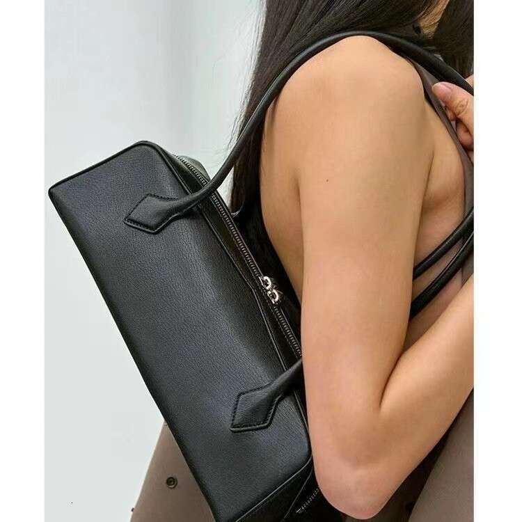 Baguette Purses Cowhide hot Sausage Armpit Bag - Genuine Leather Shoulder Bag, High-End Feeling French Stick Handbag