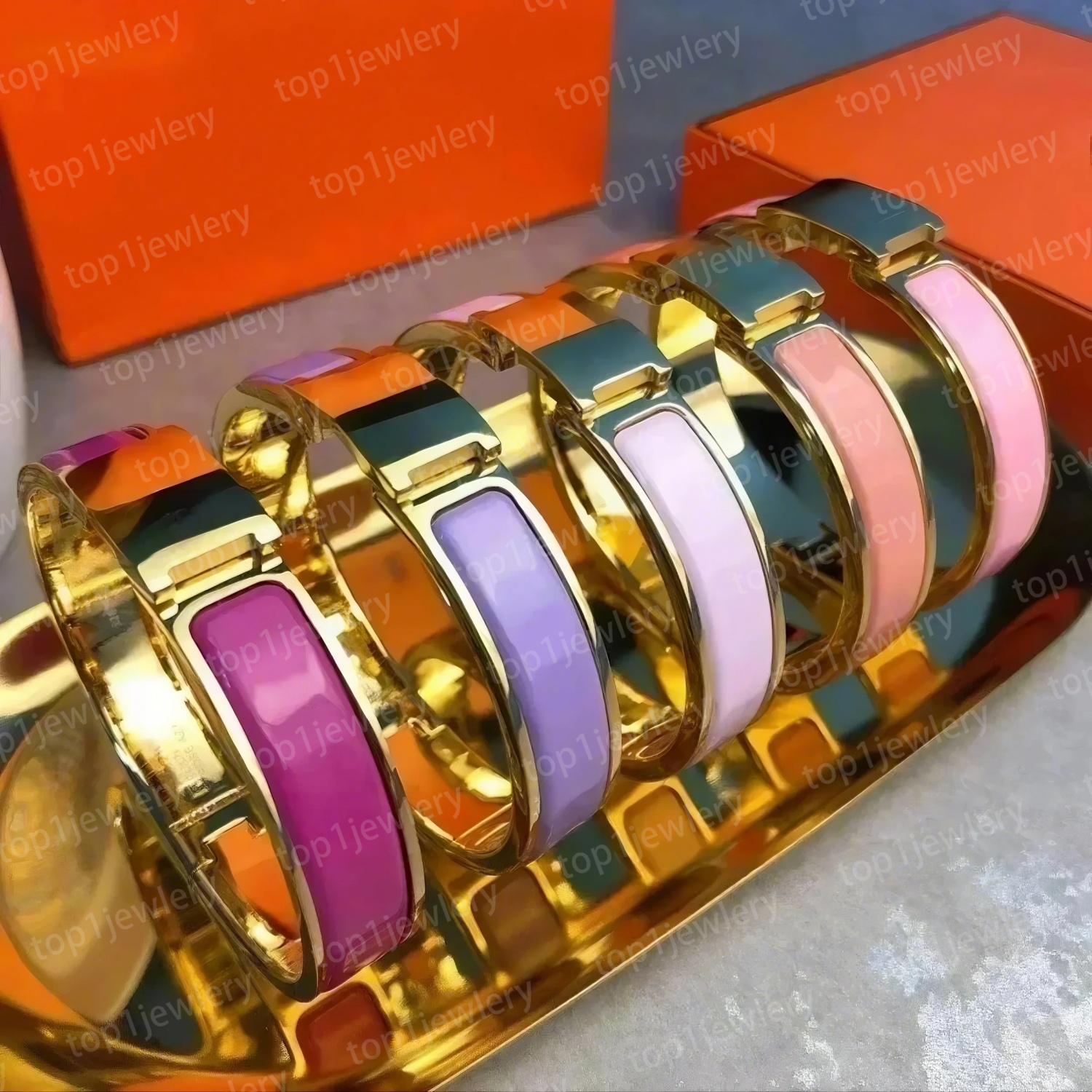 classsic designer bracelet designer jewelry gold bangle bracelets woman stainless steel man 18 color gold buckle 17/19 size for men women fashion Jewelry bracelet