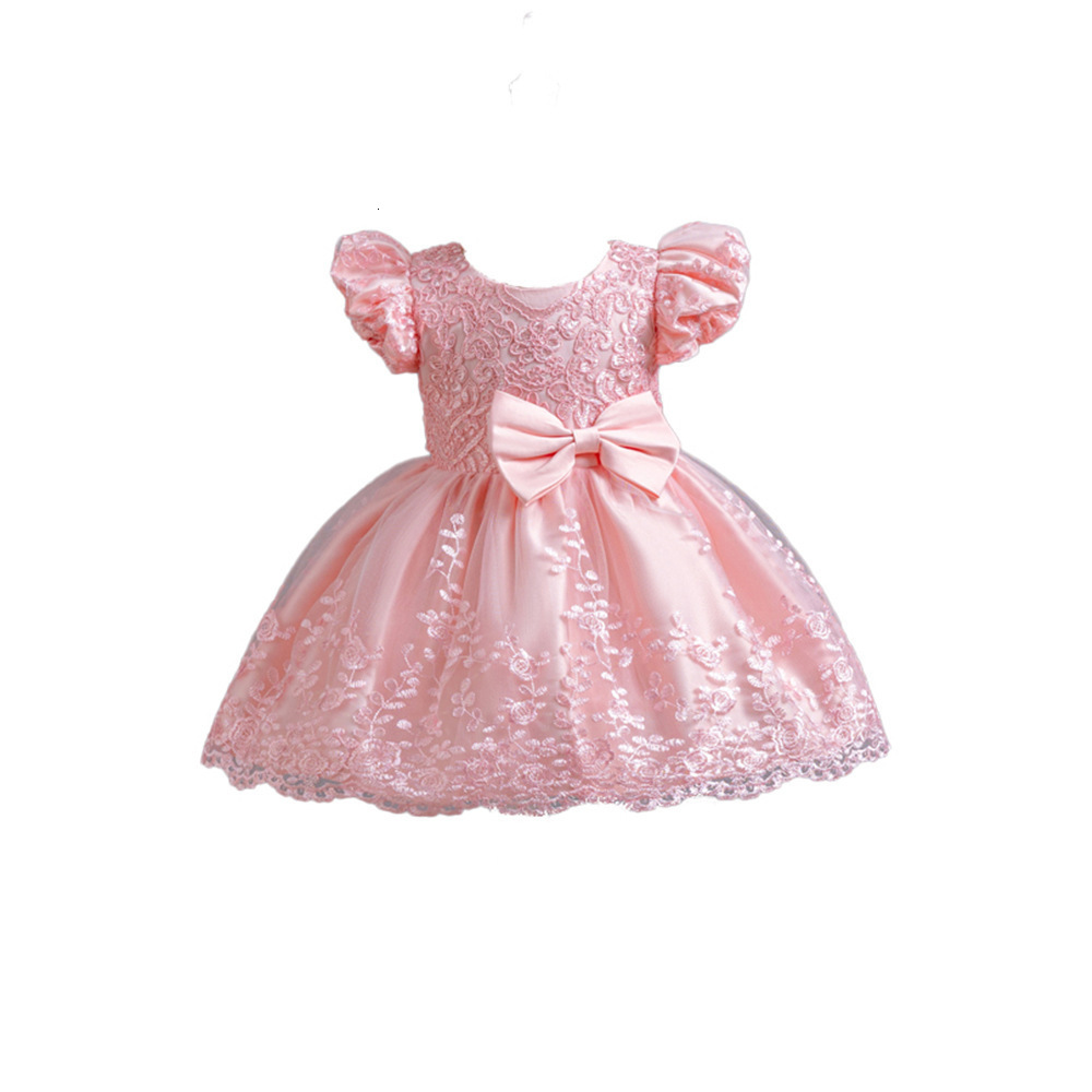 New childrens dress girls dress lace puffy veil piano performance princess dress 240322