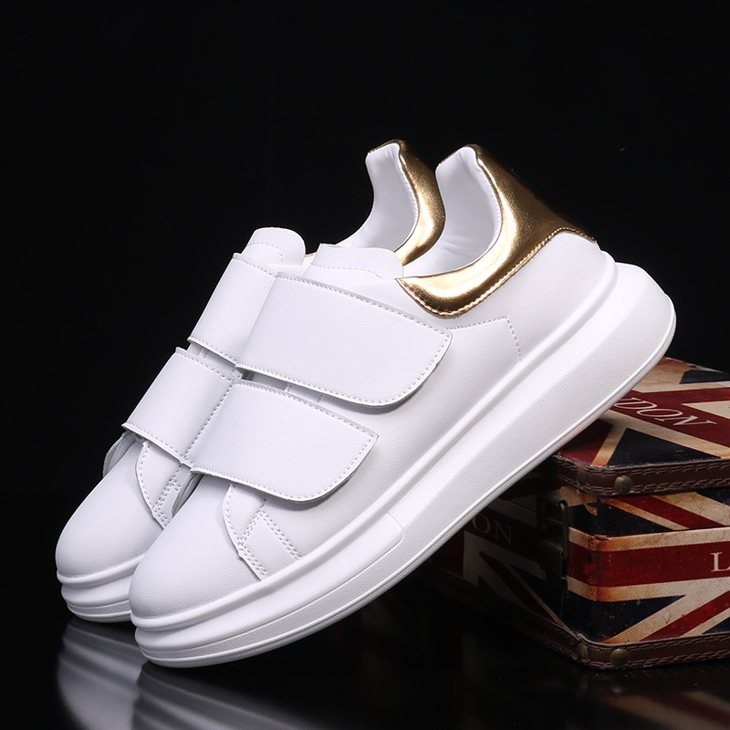 2025 Summer Style White Shoes Designer For Men And Women High Quality PU Leather Velcro Buckle Sports Free Shipping Leisure Board Thick Soled Casual R