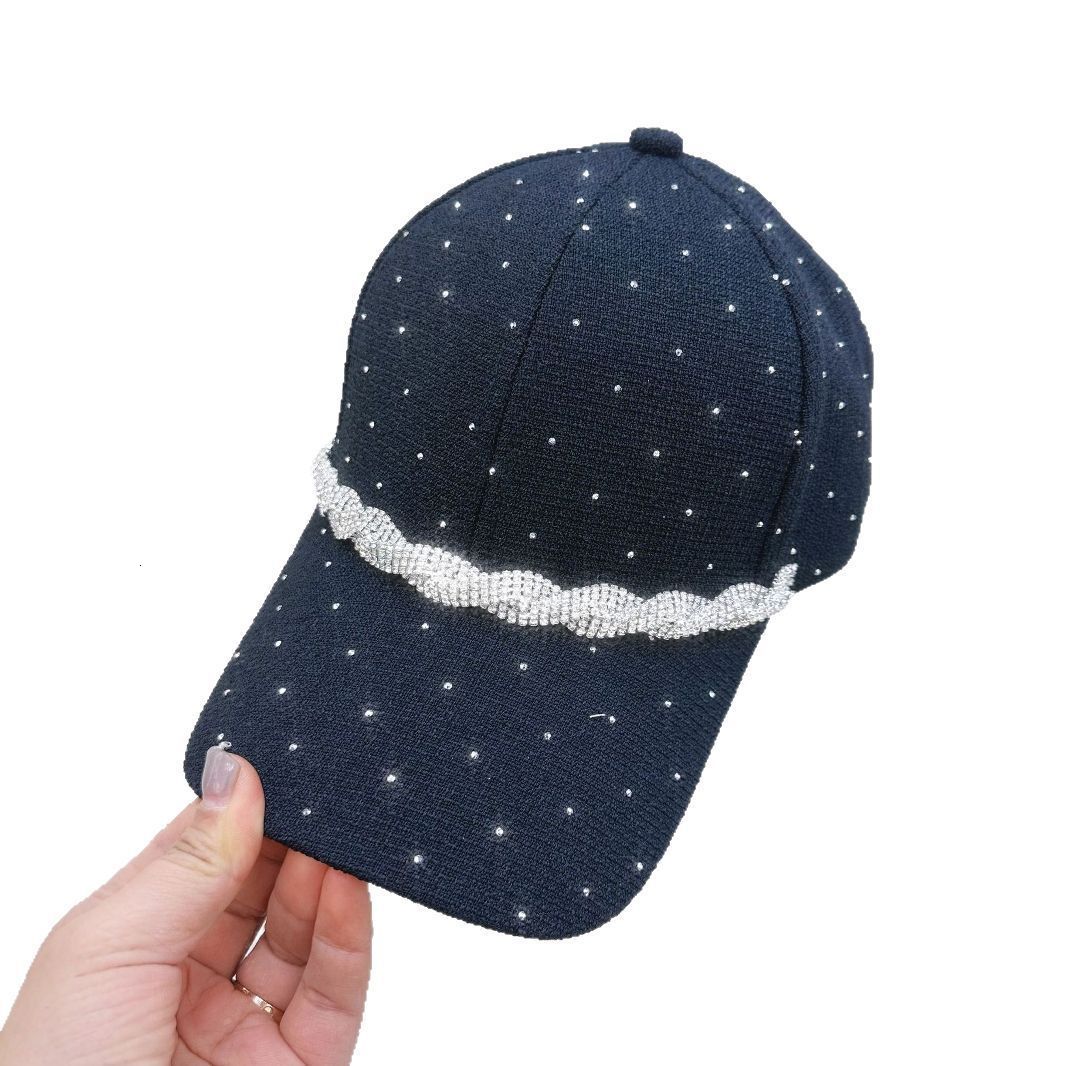 Women Cotton Solid Color Baseball Cap Men Classic Retro Diamond Letters Adjustable Sun Hat Summer Sports Leisure Caps 240220