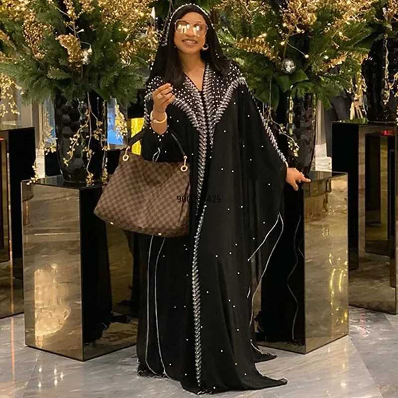 Luxury rican Dresses for Women 2023 New rican Clothing Dashiki Abaya Dubai Robe Evening Long slim Dress Hood CapeXJ250310