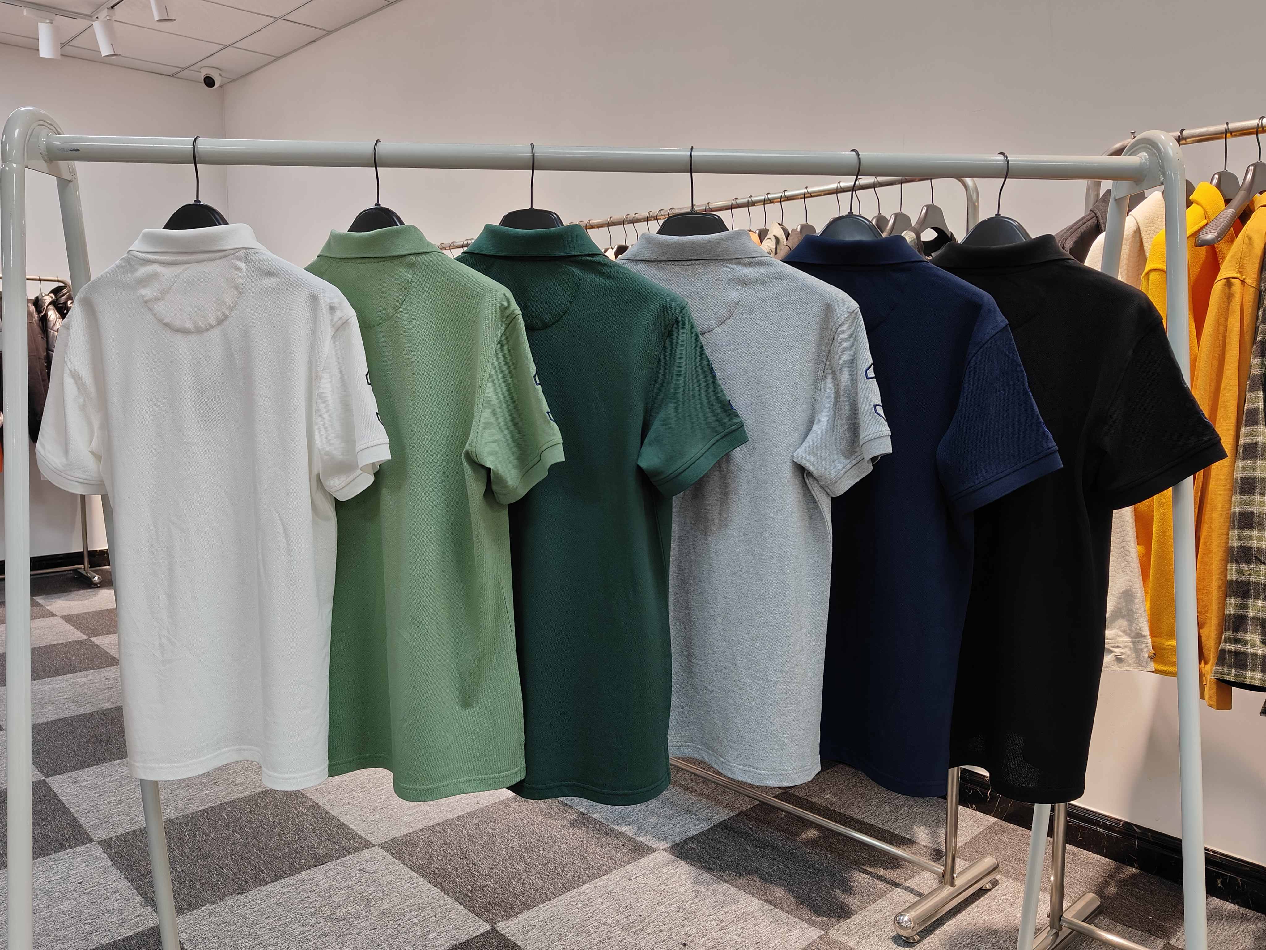Men's Dark Green Classic Polo Shirt Embroidery Solid Tees Short Sleeves Casual T-shirt Loose Tops for Wholesale In Stock