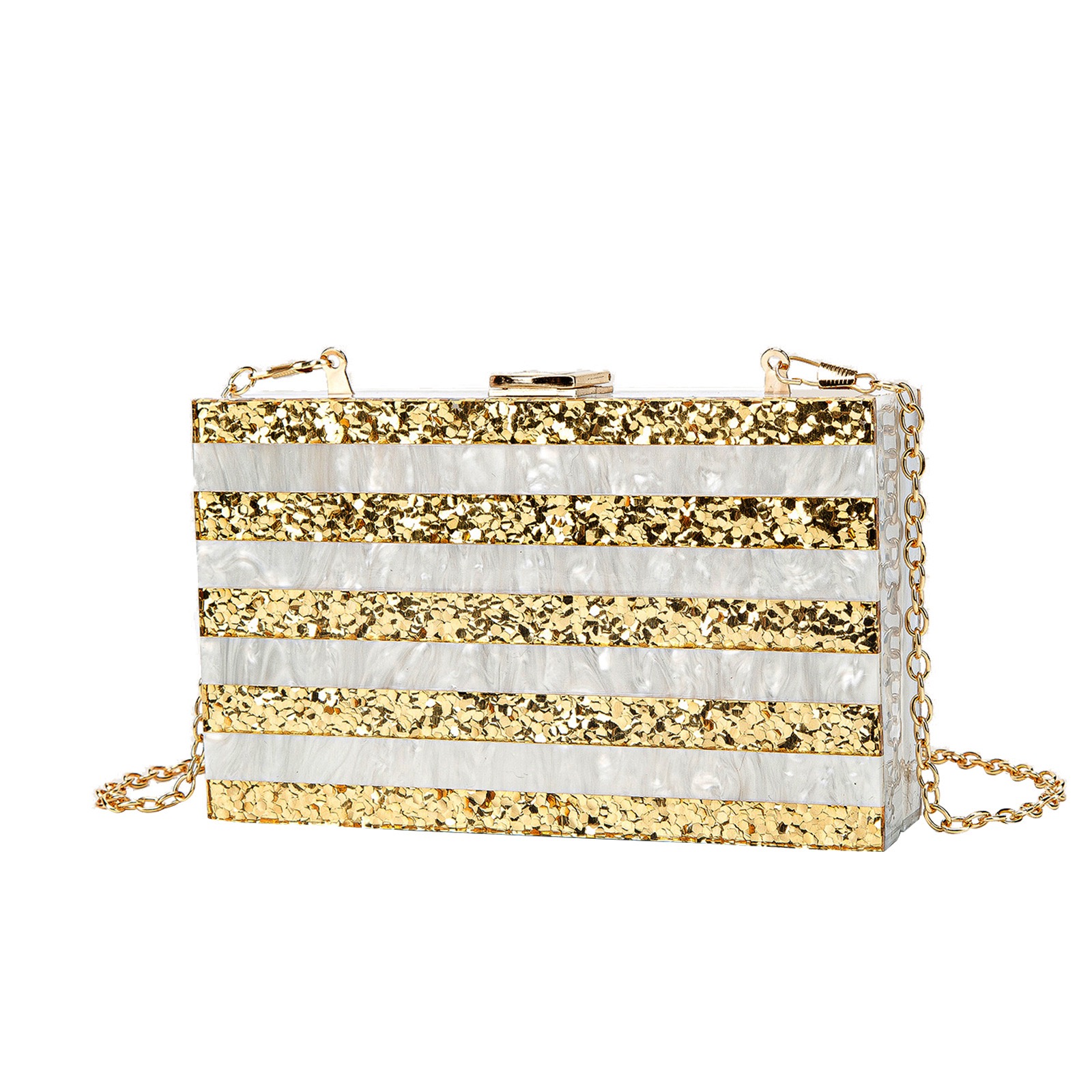 Marble Pearl White Striped Acrylic Box New Clutches Evening Bags For Women Wedding Party Female Handbags Bridal Clutch Bag 240906