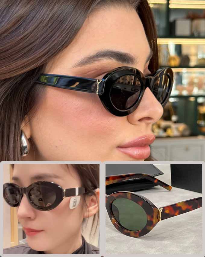 Designer YSaintL Sunglasses for women round panel frame polarizing sunglasses for men Beach sunshade mirror m136