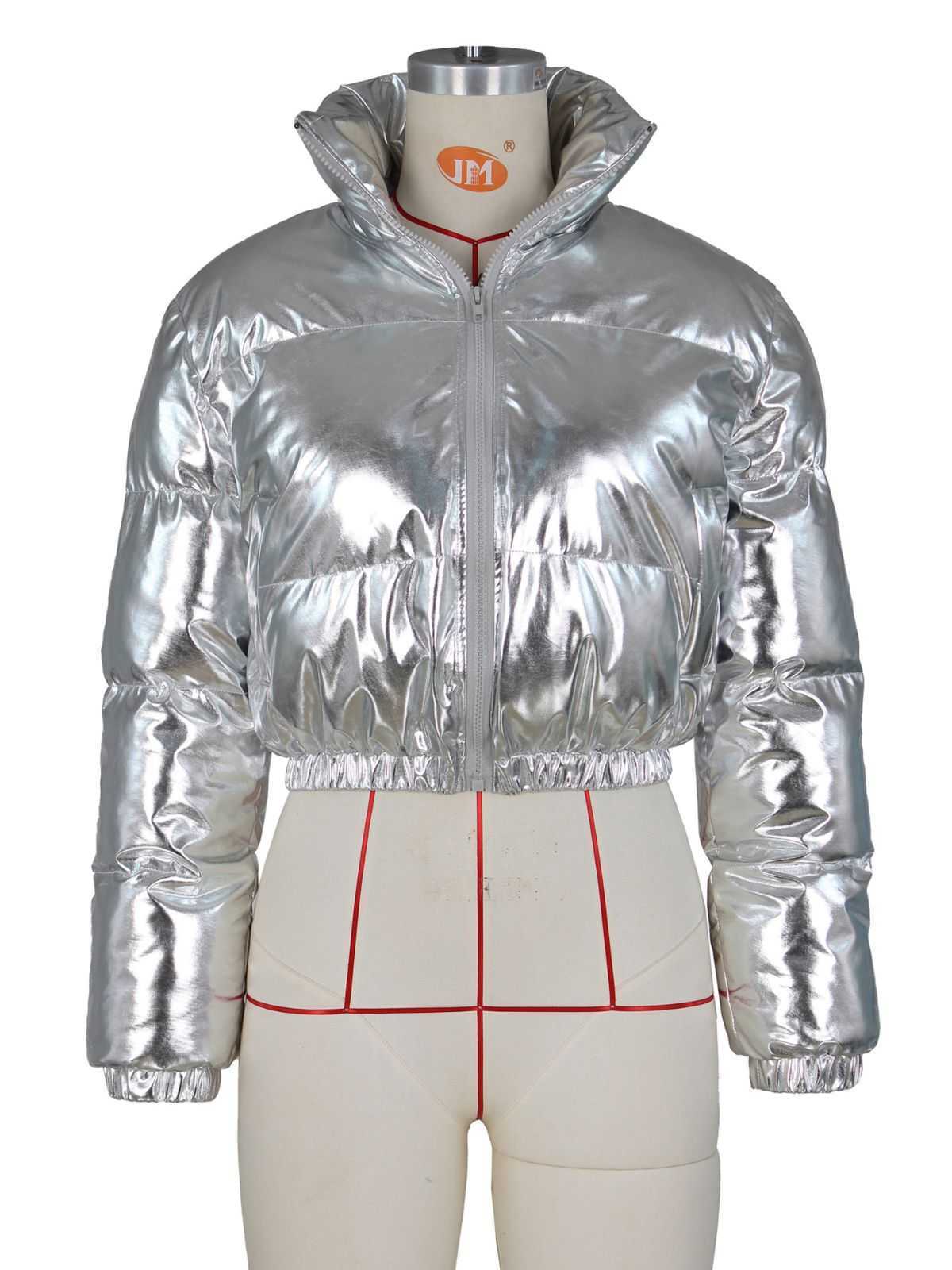 Womens Down Parkas Bubble Puffer Coats Crop Jacket Casual Thick Warm Down Cropped Coat Y2K Clothes Streetwear Winter Jakcets Y250310