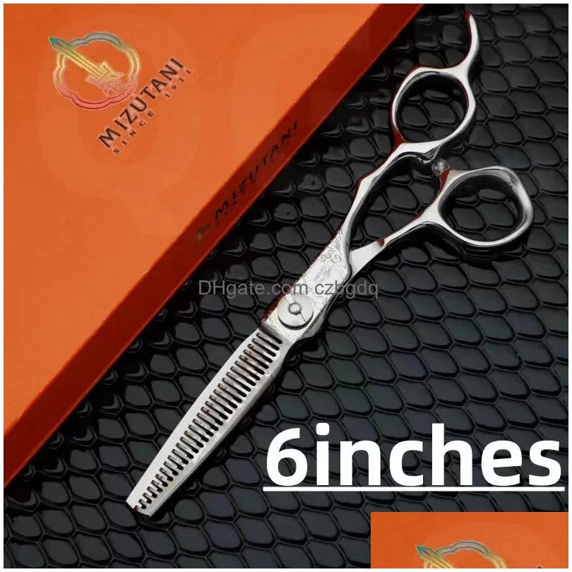 Hair Scissors Mizutani Professional Reverse Blade Thinning Shears 440C Steel A Barbers Tool For Cutting 6Inch7Inch 240808 Drop Deliver Otj9K S2563