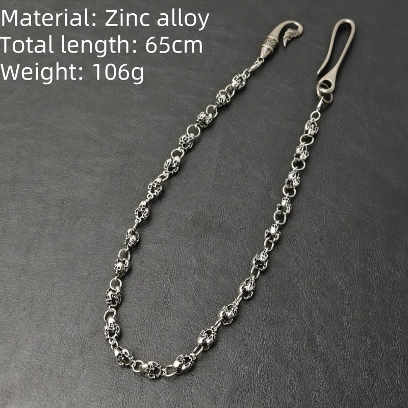 Retro Original Concise Skull Pants Chain Unisex Model Punk Hip Hop Ones Waist Accessories y2k Key Chain Wholesaler 250303