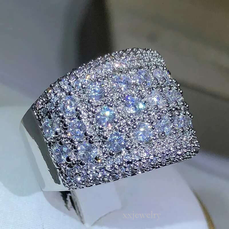 New Round Sterg Sier bg Moissanite dia Engagement Ring For Women Lady Anniversary Gift Jewelry Bulk Sell