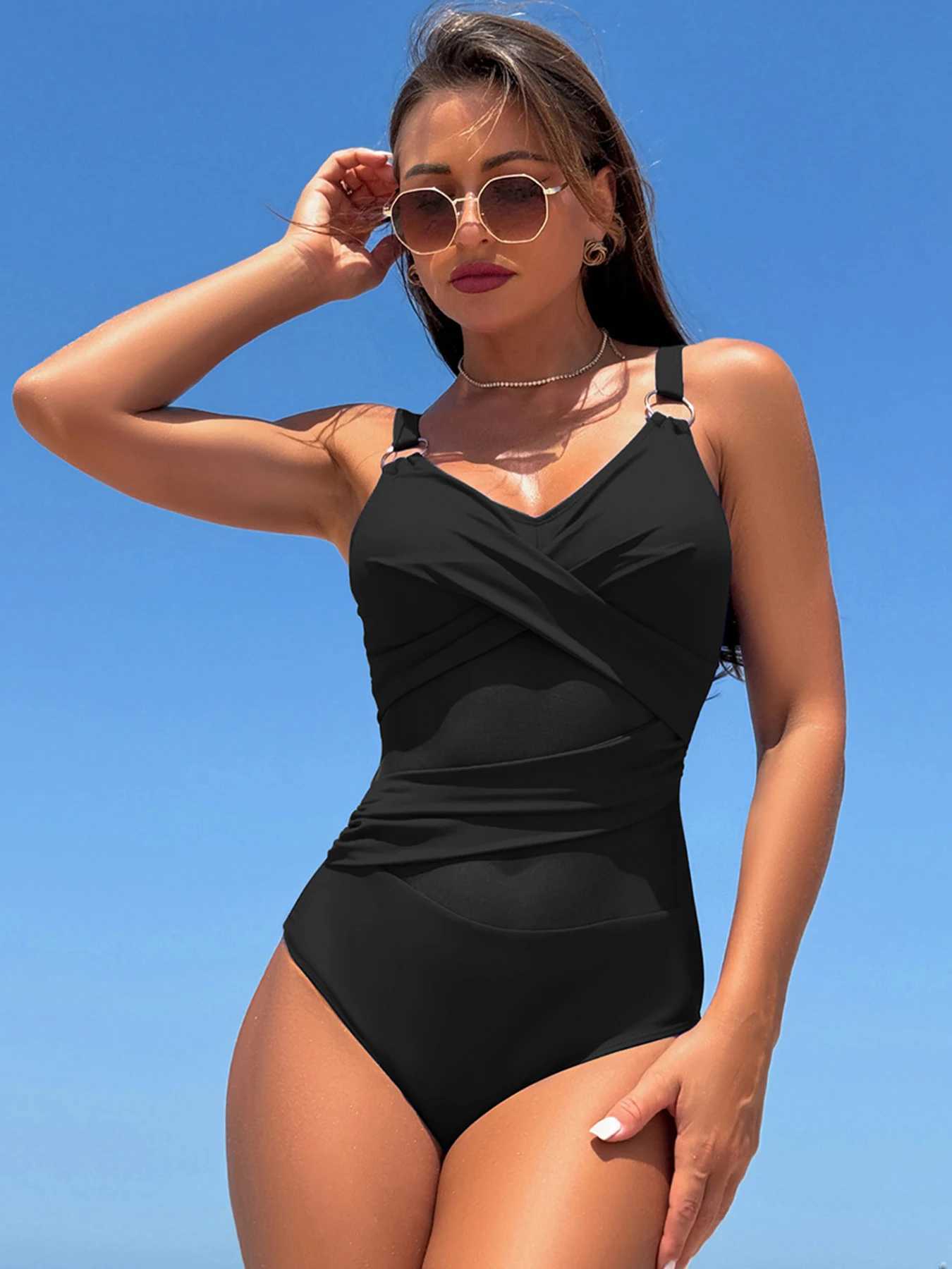 2024 New Sexy Mesh Plus Size Swimwear Women One Piece Swimsuit Female Patchwork Bathing Suit Beachwear Swimming Suit Bathers XXL T250602