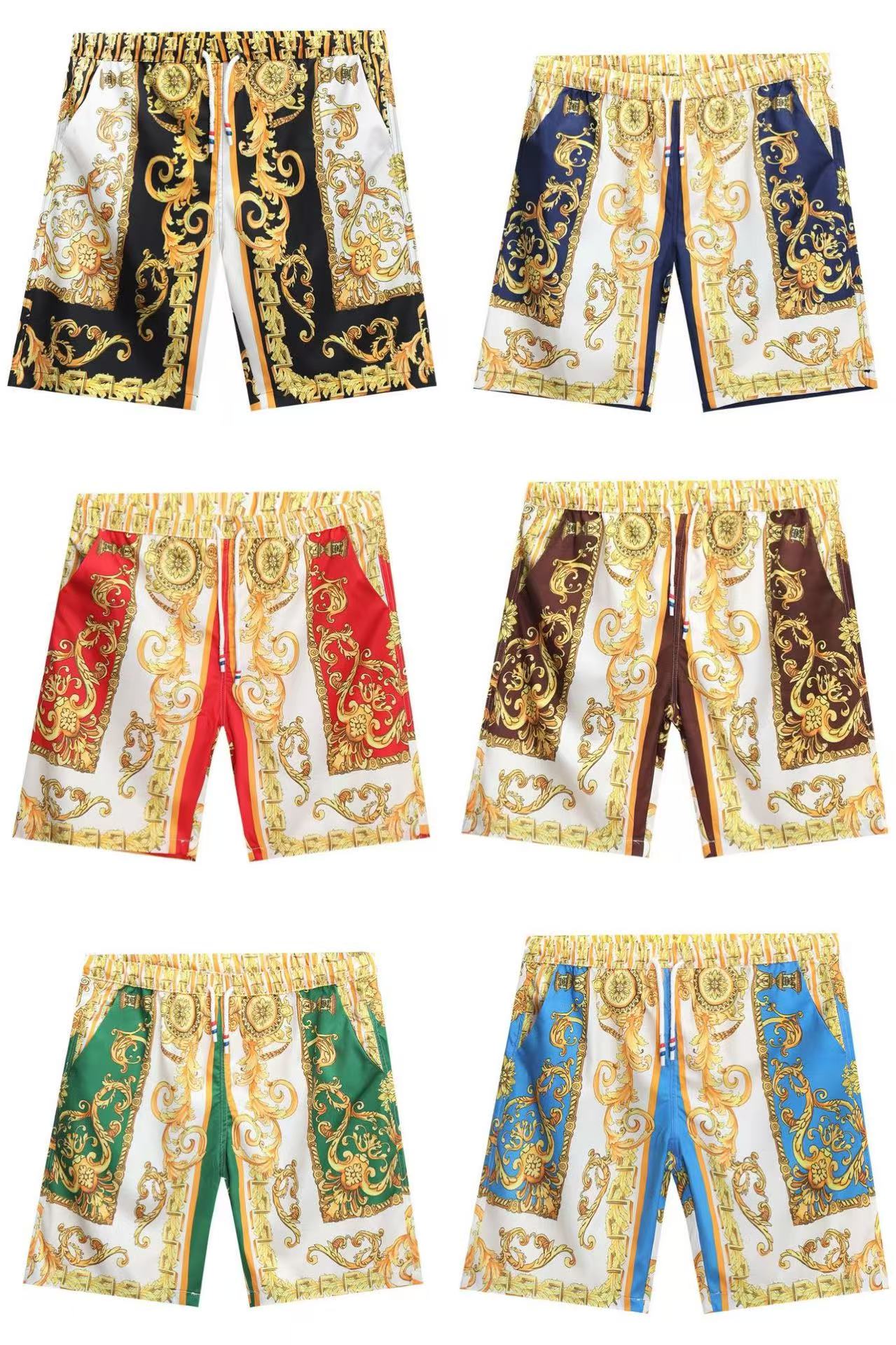 Swimming Shorts Men's Shorts S Shorts Sports Beach Pants Ice Silk Fabric Alphabet Summer Sportswear Short Sleeve Pullover Jogging Pants suit M---4XL