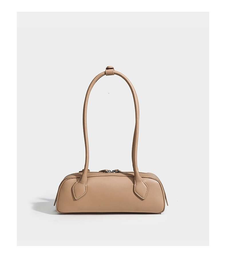 Baguette Purses Cowhide hot Sausage Armpit Bag - Genuine Leather Shoulder Bag, High-End Feeling French Stick Handbag