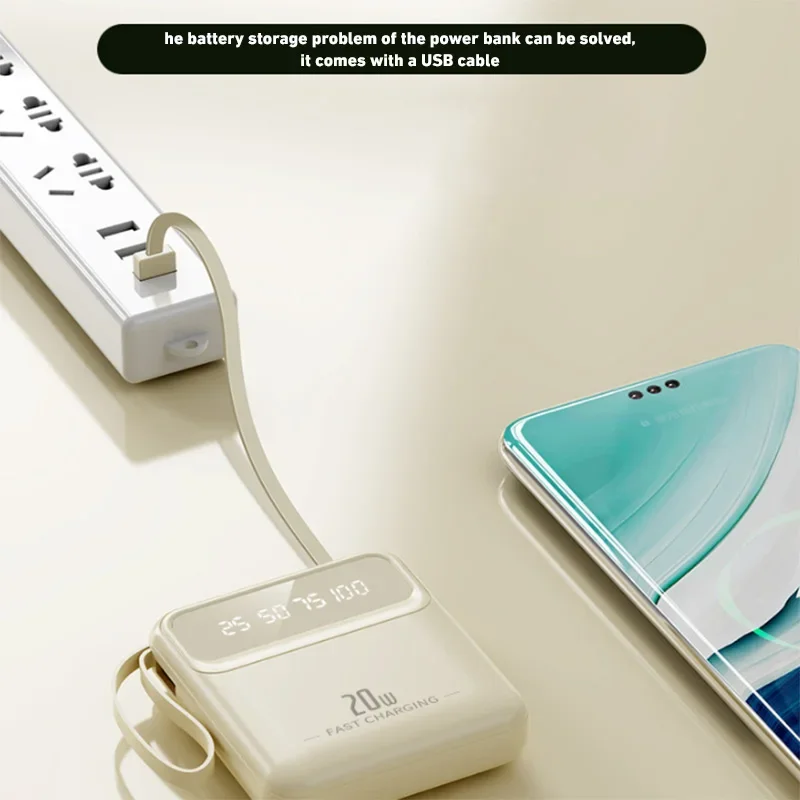 2025 New 20000mAh Outdoor Portable Powerbank Fast Charging PD20W Power Bank Battery Charger For iPhone Samsung Huawei 2024 New