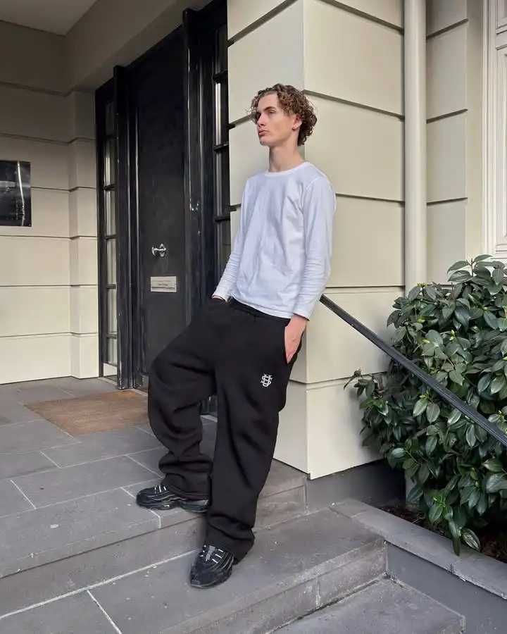 American style sports pants Y2K mens Harajuku womens hip-hop letter embroidered pocket pants Drawstr low waist wide leg TrousersT250319