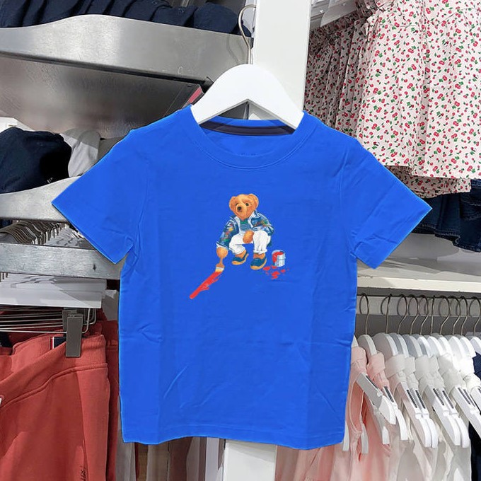 Kids T-Shirt Casual Toddler Boys Girls Tops Embroidery Sleeve Cotton Breathable Comfortable 2024 y2506078QQ2