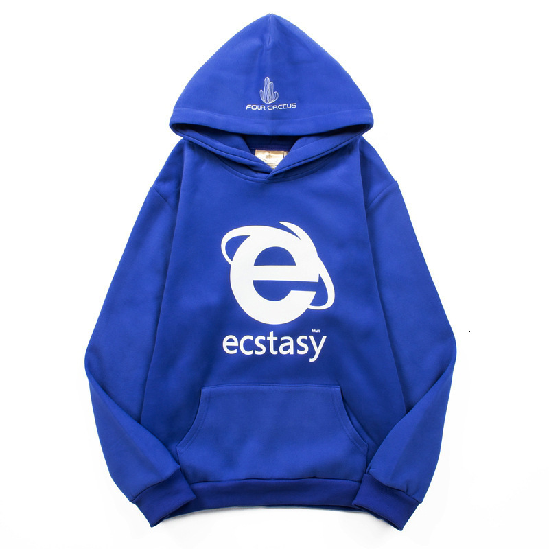 High street Instagram style niche big e browser celebrity same style hooded sweatshirt mens and womens trendy brand 240719