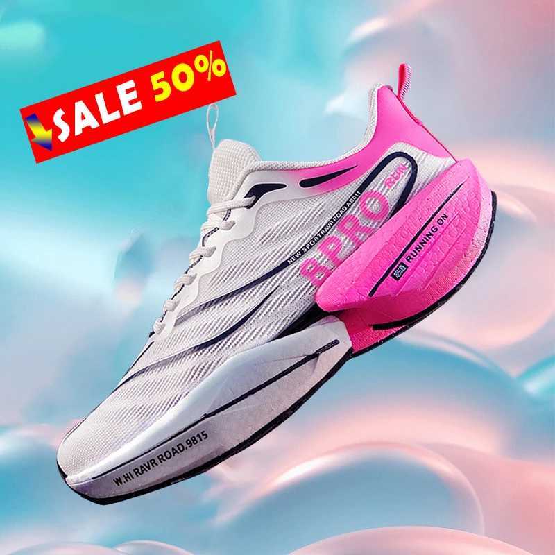 New 2025 Marathon Carbon plate Men Sports Running hot Shoes Breathable Lightweight Wens Cfortable Athletic Nonskid Sneakers Z250310