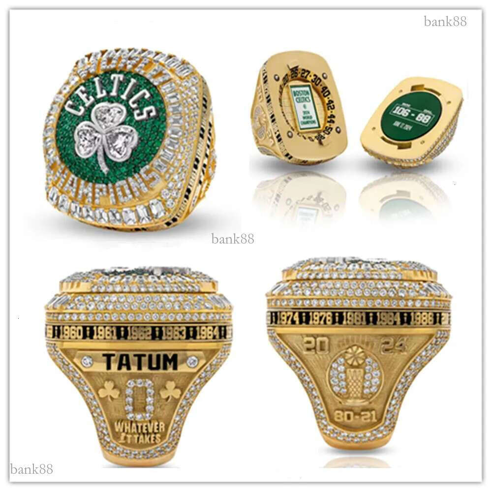 Moissanite Ring Celtics National Basketball Team Rugby Team Champions Championship Ring TATUM Souvenir Men Women Fan Brithday Gift Hip Hop Sport Punk 