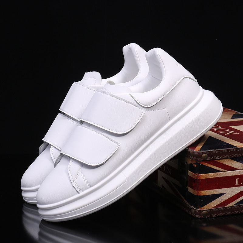 2025 Summer Style White Shoes Designer For Men And Women High Quality PU Leather Velcro Buckle Sports Free Shipping Leisure Board Thick Soled Casual R