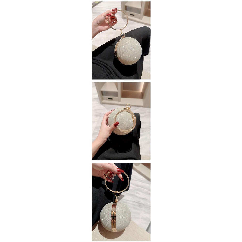 Women's Bags Women's Bags Sparkg Water Dia Bounce Bracelet Round Ball Banquet Chain Elegance Celebrity Dress Bag