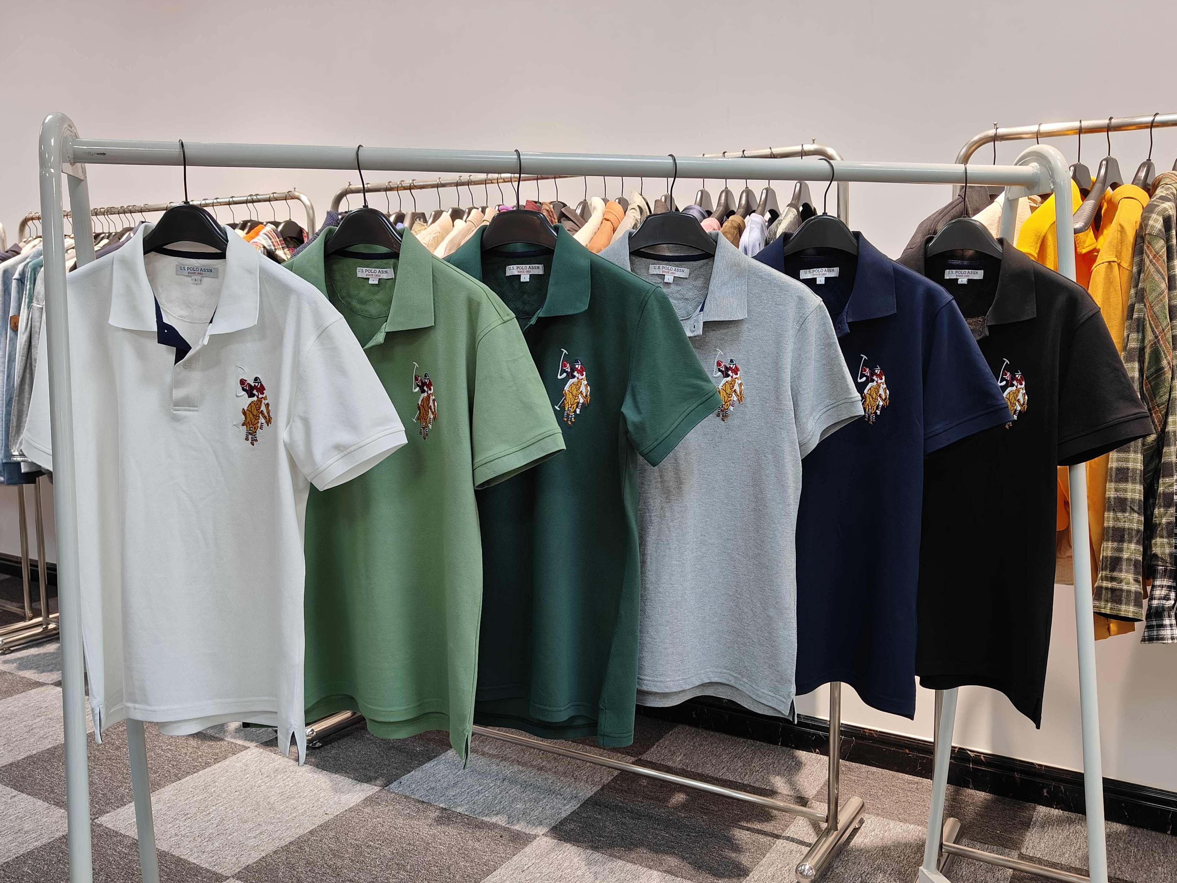 Men's Dark Green Classic Polo Shirt Embroidery Solid Tees Short Sleeves Casual T-shirt Loose Tops for Wholesale In Stock