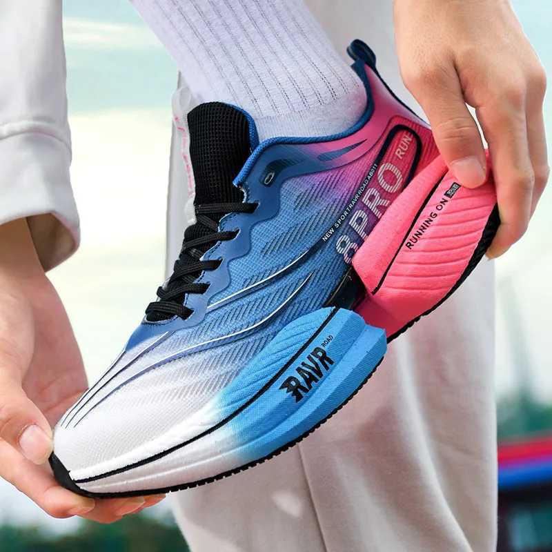 Carbon Plate Men Running Sport hot Shoes Casual Marathon Air Cushion Breathable Wens Cfortable Athletic Nonskid Tenis Sneakers Z250310
