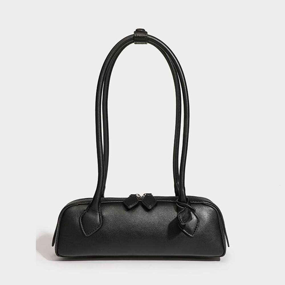Baguette Purses Cowhide hot Sausage Armpit Bag - Genuine Leather Shoulder Bag, High-End Feeling French Stick Handbag