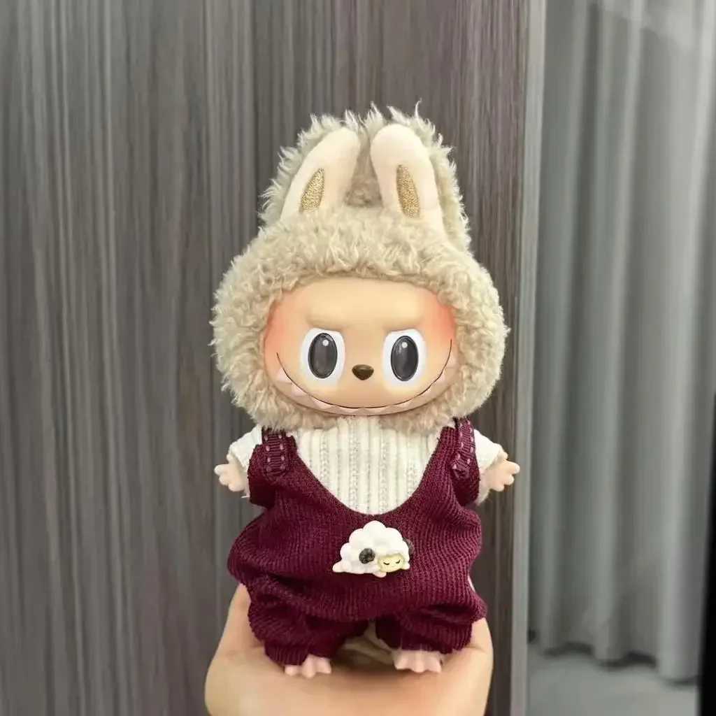 Mini DollS Clothes Outfit Accessories For 15-17cm Labubu Idol V1 V2 Retro Style Hat Set Artistic Style Small Painters ClothingC250310