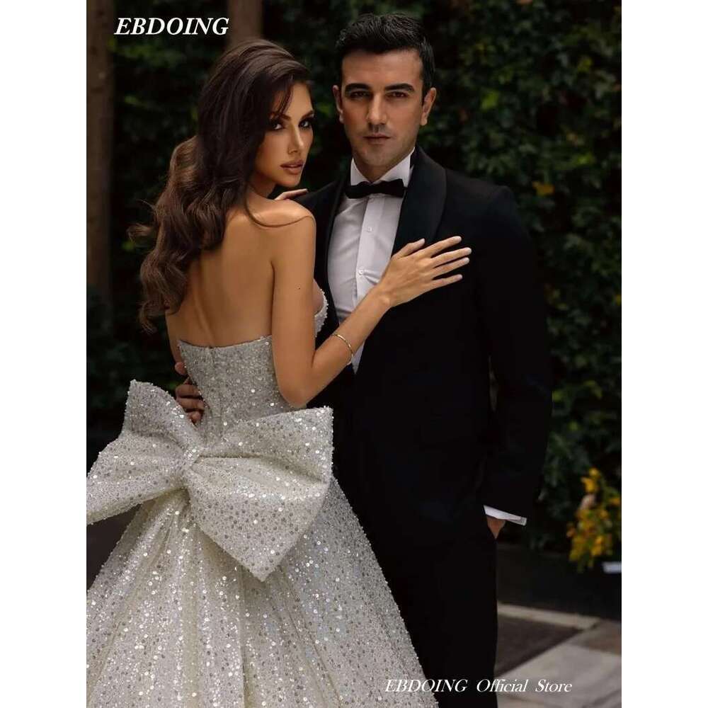 Newest Sweetheart Wedding Dress Sleeveless Necke with Large Bow Made to Order Bright Bridal Dresses 2024