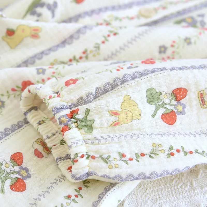 Pyjamas For Women Summer/Spring Pajamas Set Pure Cotton Underwear Long Sleeve Sleepwear Womens Lingerie Set Floral Home SuitC250310