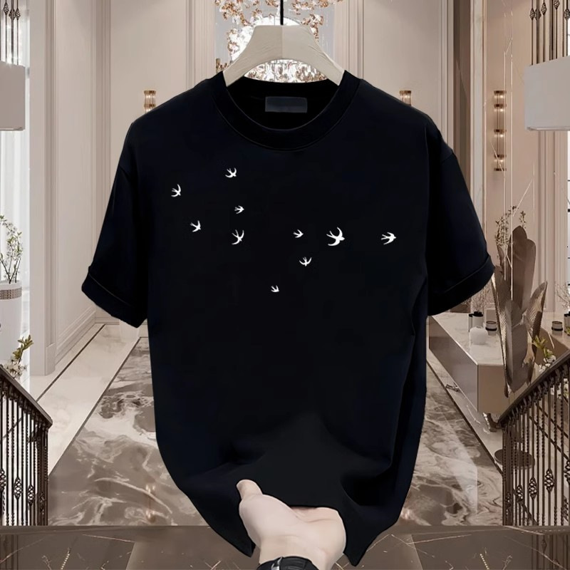 2025 New End Men S T Shirt Summer Short Sleeved Cotton Fashion Designer High Quality Versatile Top Half Sleeve Outdoor Casual Shirt