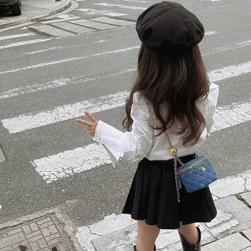 New Fashion Childrens Bag Girl Baby Lingge Chain Bag Girl Crossbody Bag Handbag Bags For Girls Free Shipping Kids BagT250310
