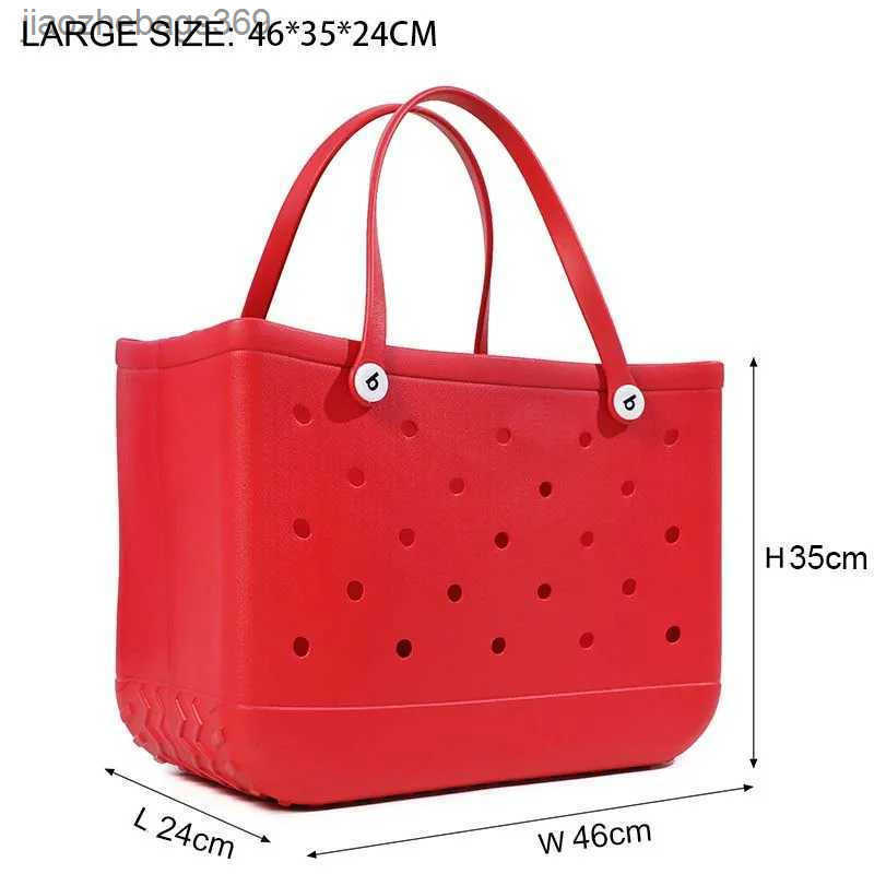 Beach Bags XL Extra Bag Beach Bag for Women EVA Rubber Waterproof Beach Pool Storage Basket Shopping Picnic Boggs BagsC250218 z250310 w250420