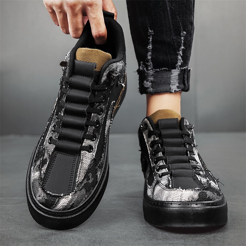 Summer And Winter Men s Fashion Designer Personalized High Top Sports Shoes Outdoor Casual Thick Soled Board Shoes Trendy Hip hop Splicing Men s Shoes