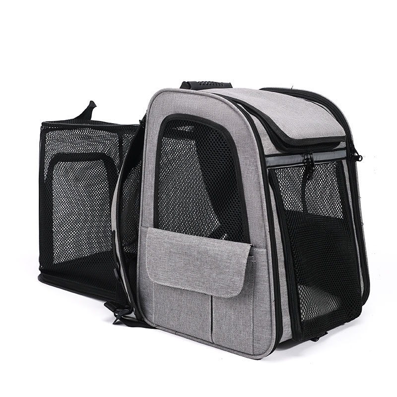 Large Cat Expandable Pet Small Dogs Medium Cats Fit Up to 18 Lbs, Foldable Puppy Backpack Carrier for Travel