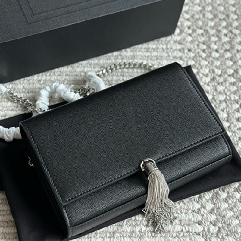 Retro flip-top envelope fashion chain commuter classic fringed small square designer ladies' shoulder high-end handbag crossbody bag