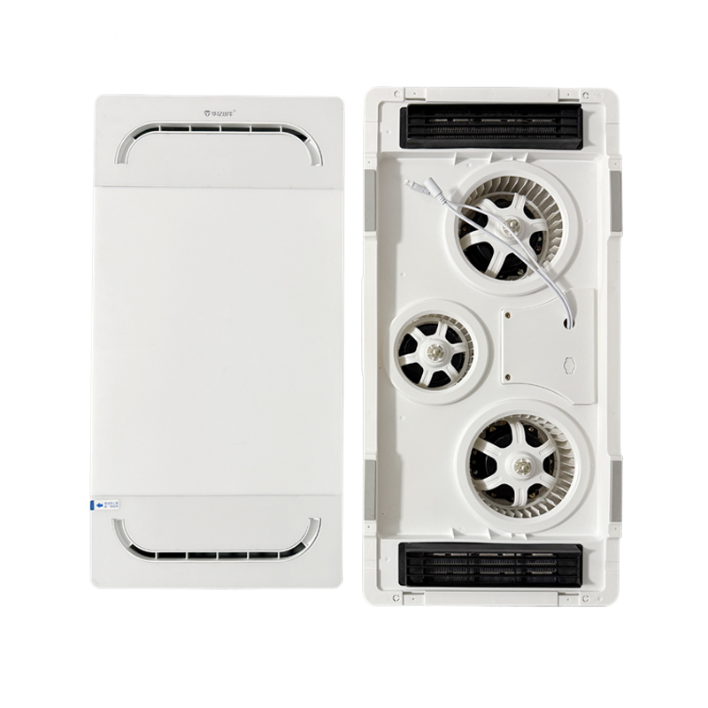 Extremely narrow edge double warm king 8 wind heating bath bar restroom bathroom waterproof lighting black and white piano key switch