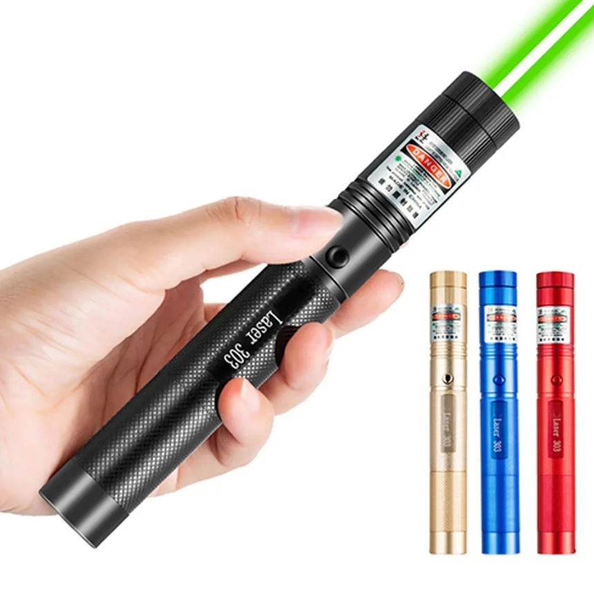 Powerful Laser Pointer 303 High Power Laser Pen Green Light Visible Lazer 532nm 5mw Burning Laserpointer