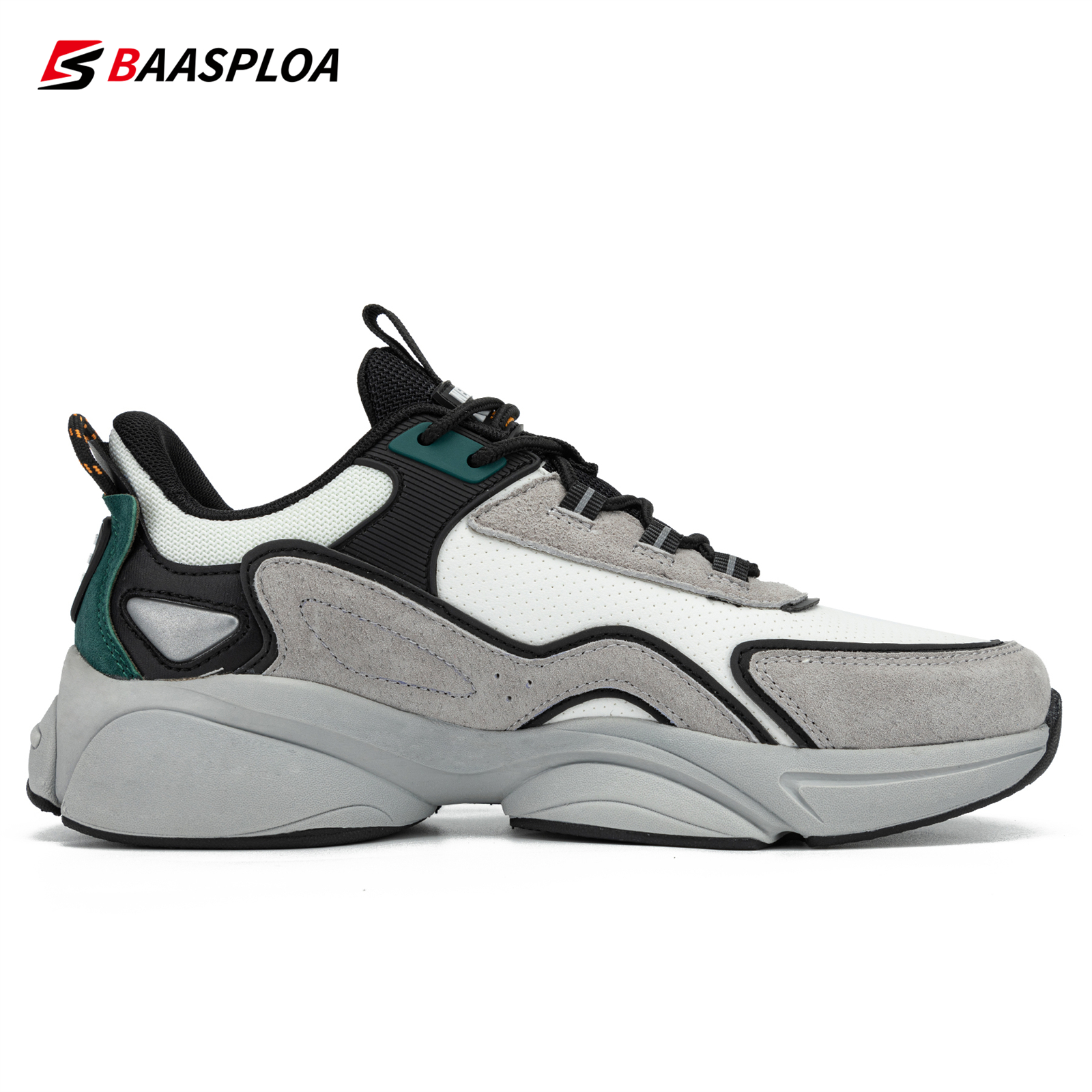 Baasploa Men Casual Running Shoes Outdoor Lightweight Breathable Sports Shoes Male Fashion Sneakers