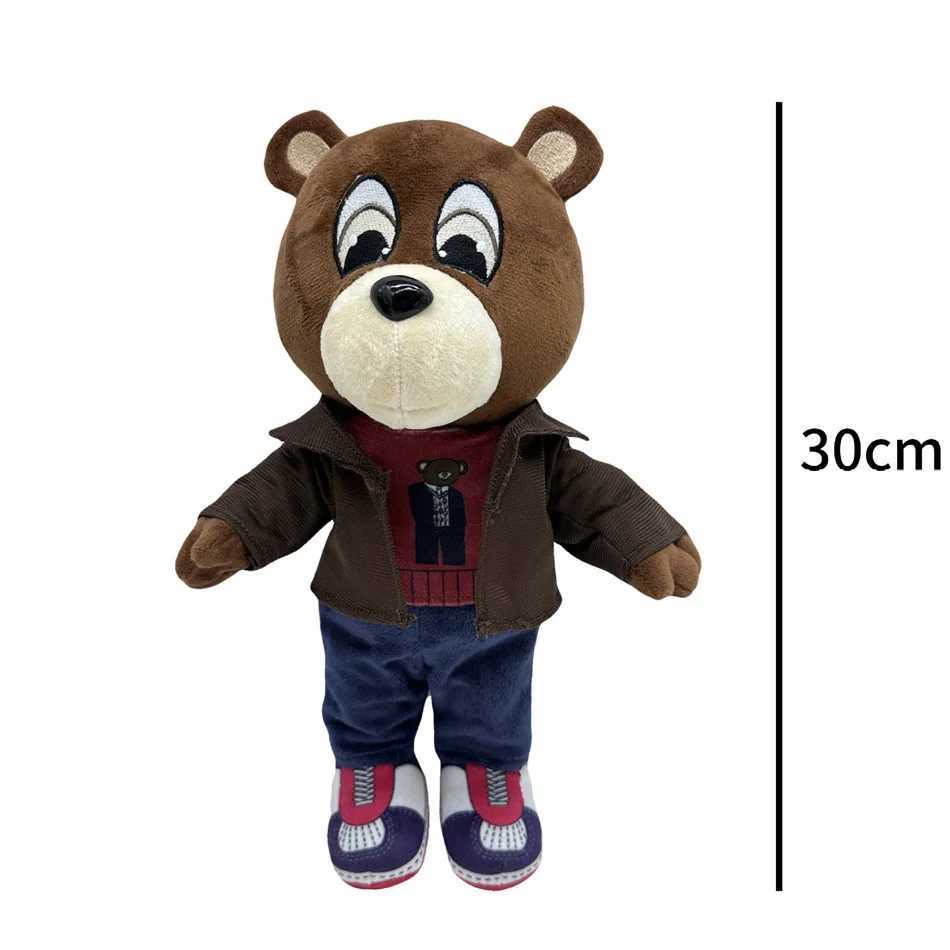 Kawaii Kanye Dropout Bear Teddy Bear Plush Toys Kanye West Graduation Soft Stuffed Home Room Decor Dolls for Kid Birthday GiftT250310