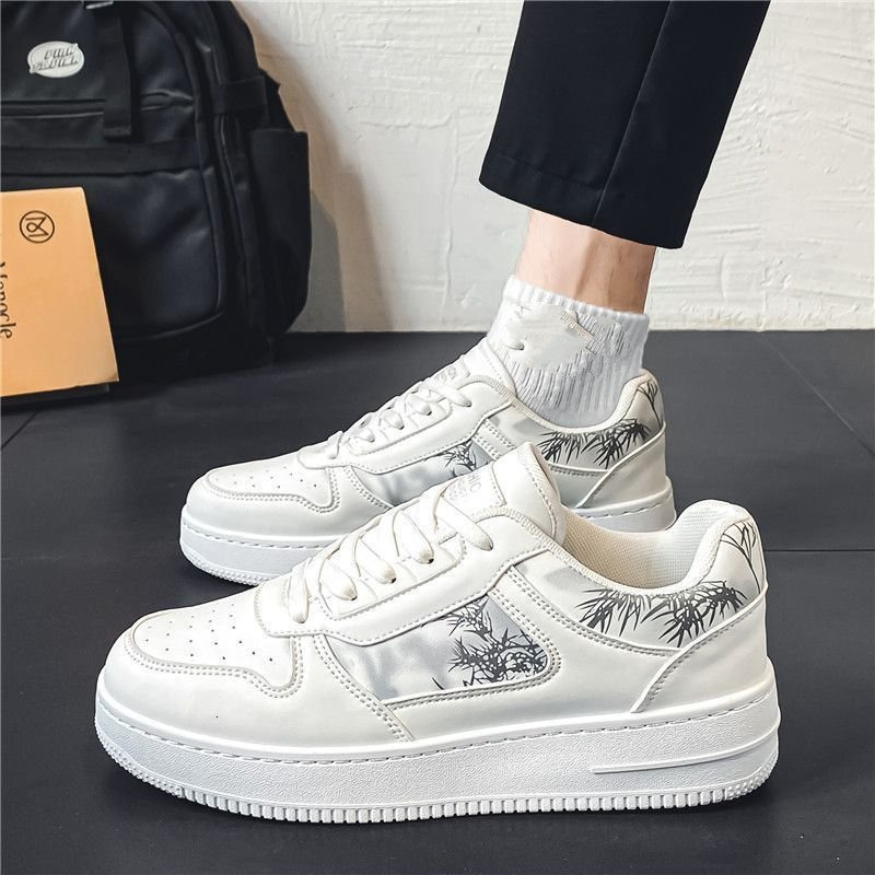 2025 summer Unique Ink Painting Pattern Men's Board Shoes Fashion Designer Trendy Versatile Men's Shoes Casual Shoes Outdoor Sports Shoes Sk