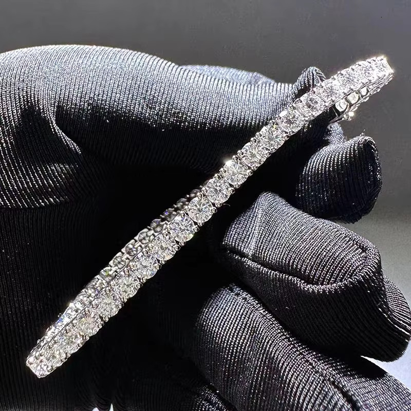 1CT - 10CT Lab Grown Diamond Tennis Bracelet Diamond Bracelet Lab Grown Lab Grown Diamond Tennis Bracelet in White Gold