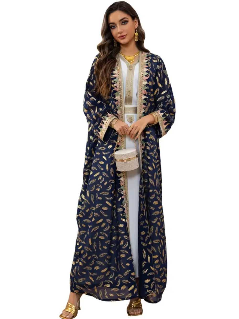 slim Abaya 3 Piece Set Women Party Dresses Cardigan Robe Sashes Suit Bronzing Jalabiya Ramadan Morocco Dubai Ktan Vestidos W250310